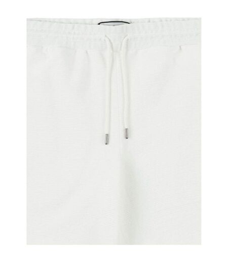 Mens Ottoman Textured Shorts White Prevu