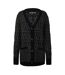 Womens/ladies Geometric Knitted Cardigan Metallic Multicoloured Biba-2