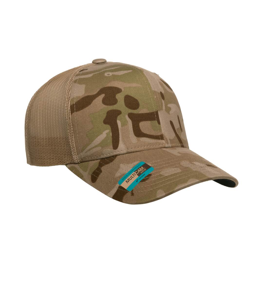 Casquette trucker flexfit multicam aride / marron clair Yupoong-3