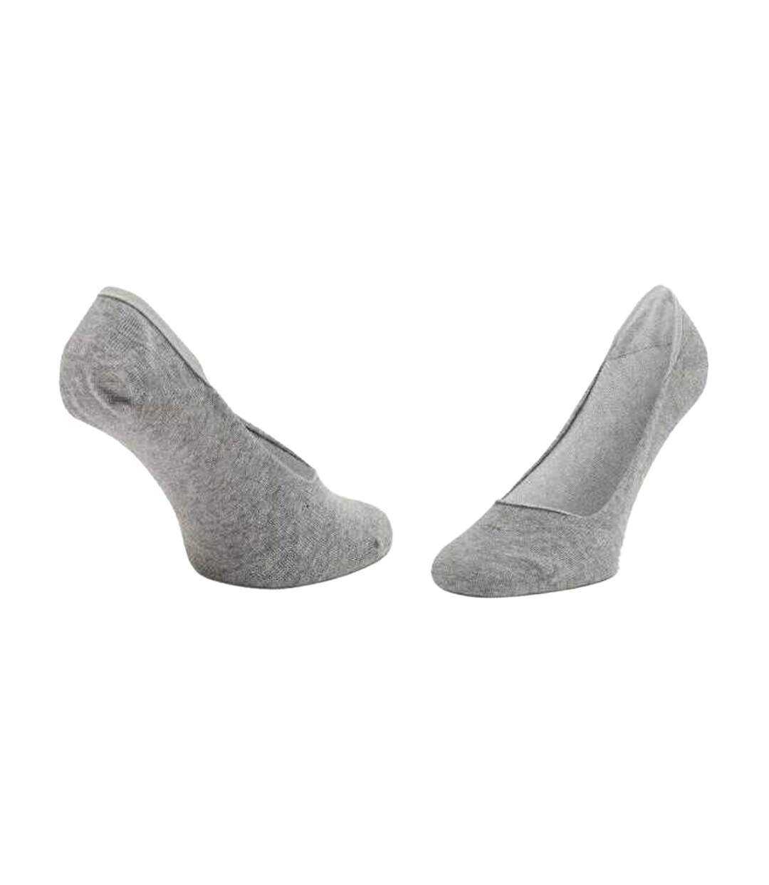 Socquettes Discrètes Motif/style Uni Femme Gris Foncé Gris Calvin Klein-3