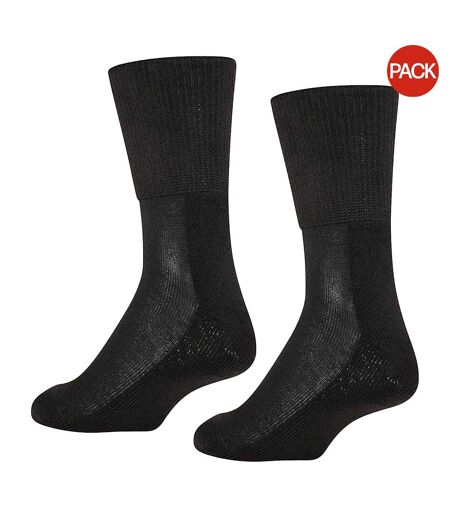 Chaussettes Diabétiques Motif/style Uni Femme Noir Soxy