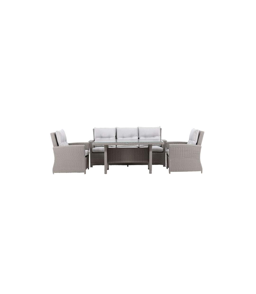 Salon de Jardin Brentwood 186cm Gris-1