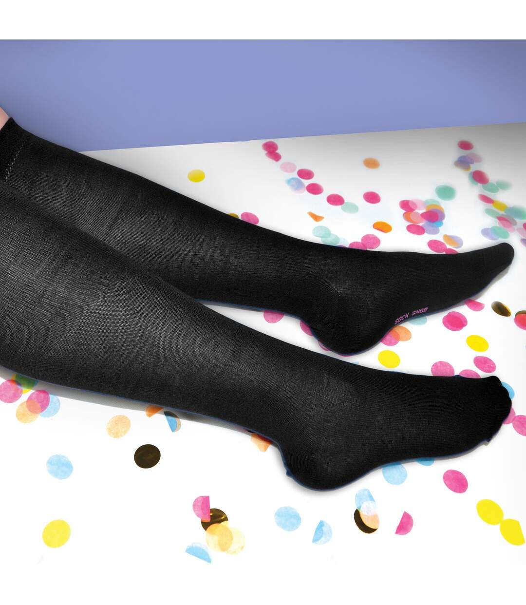 2 Pack Ladies Rainbow Patterned Knee High Bamboo Socks-3