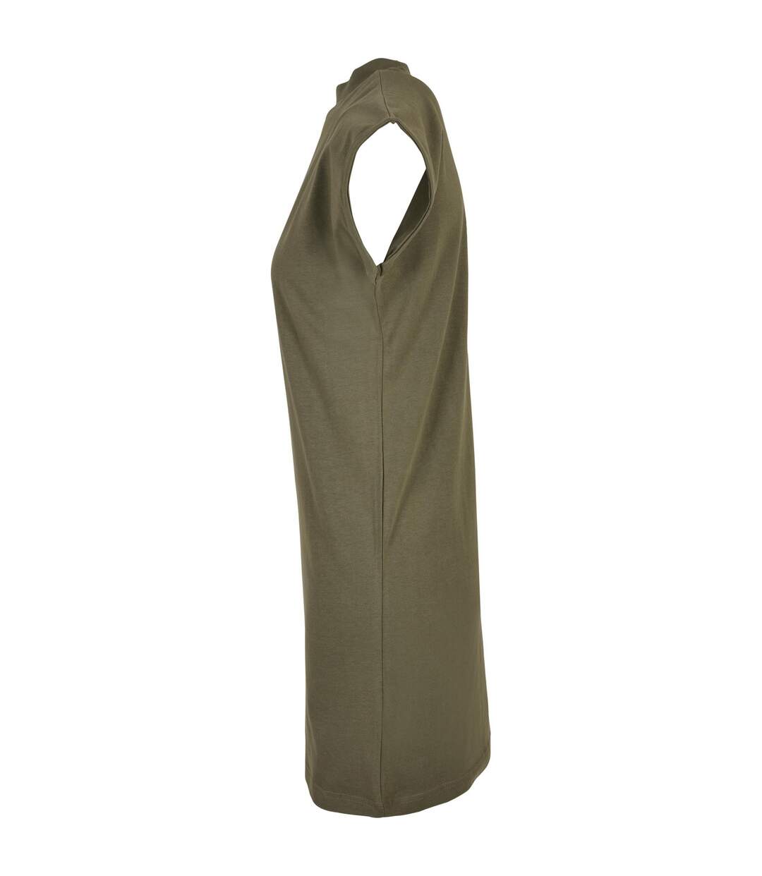 Womens/ladies Extended Shoulder Casual Dress Olive Build Your Brand-4