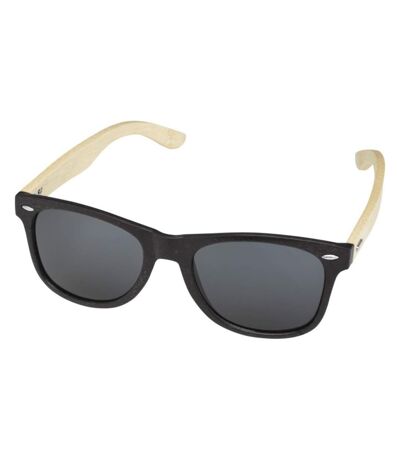 Avenue Sun Ray Bamboo Sunglasses (Solid Black) (One Size)