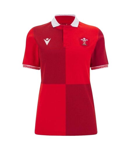 Polo Motif/style Macron Femme Rouge Wales RU