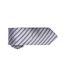 Unisex adult double stripe tie one size silver/dark grey Premier