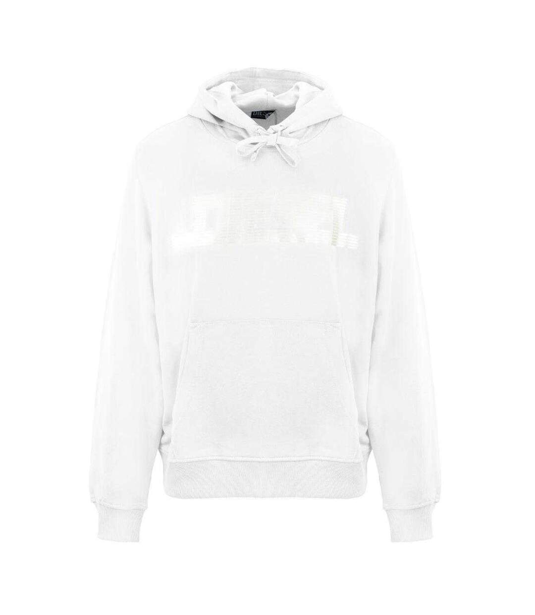 Sweat À Capuche Motif/style Logo Monochrome Homme Blanc Vif Diesel-1