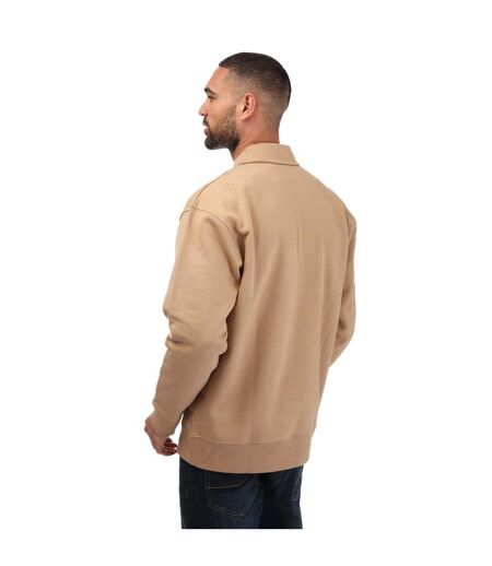 Mens icon half zip sweatshirt beige Gant