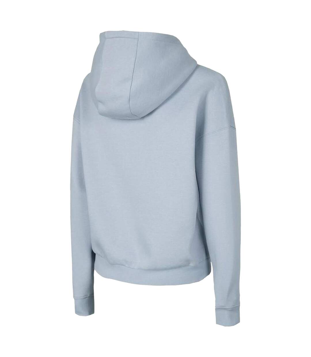 Sweat À Capuche Motif/style Uni Femme Bleu 4F-3