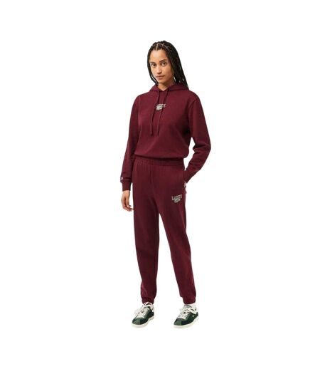 Womens/ladies Loungewear Fleece Relaxed Fit Joggers Zinfandel Lacoste