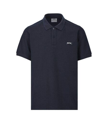 Polo Motif/style Logo Brodé Homme Bleu Marine Slazenger