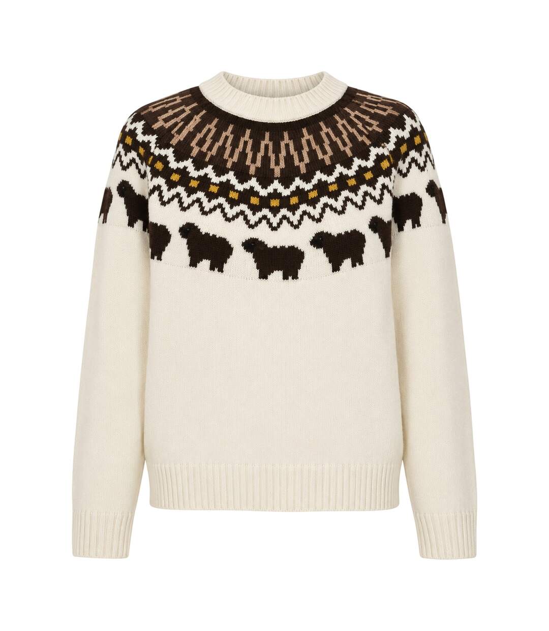 Sweat Manches Longues Motif/style Festif Femme Blanc Cassé Hunter-1