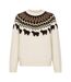 Sweat Manches Longues Motif/style Festif Femme Blanc Cassé Hunter-1