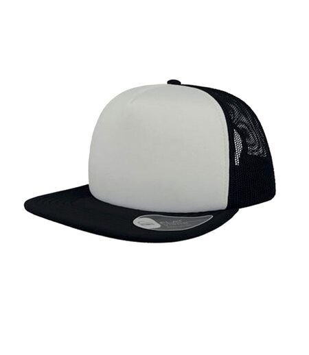 Casquette trucker snap 90s adulte blanc / noir Atlantis