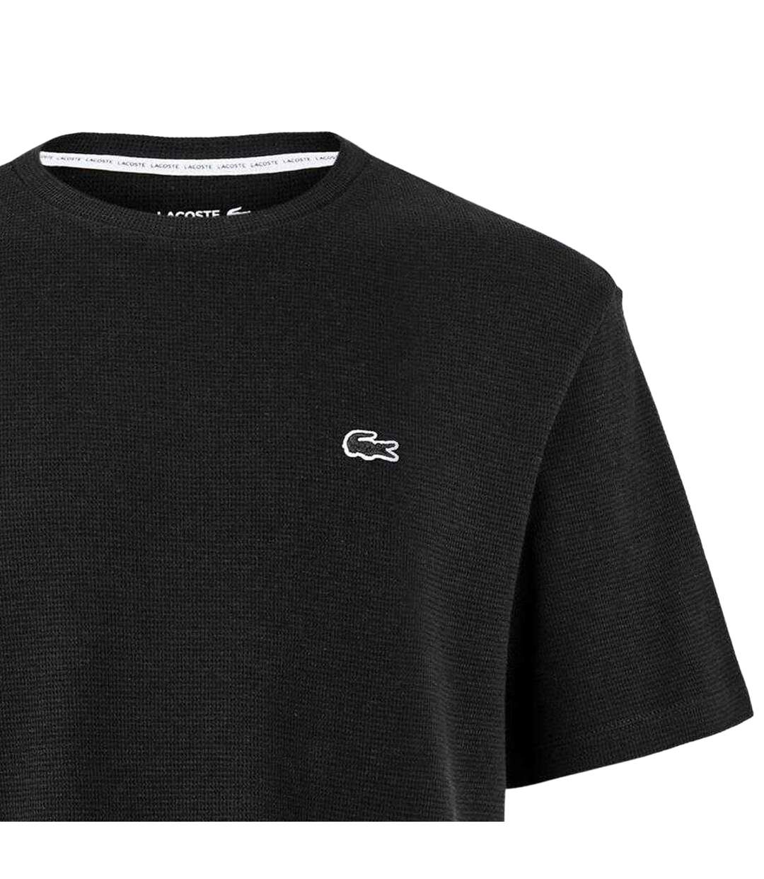 T-shirt Motif/style Quadrillage Homme Noir Lacoste-2