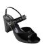 Sandales Motif/style Détail De Chaîne Femme Noir Verni Where's That From-1