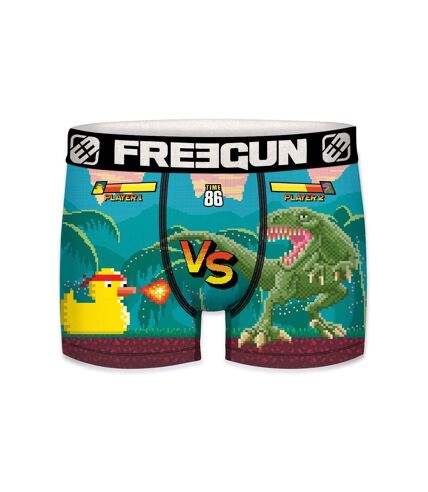 Boxer homme Geek Gaming Duck VS Dino Freegun