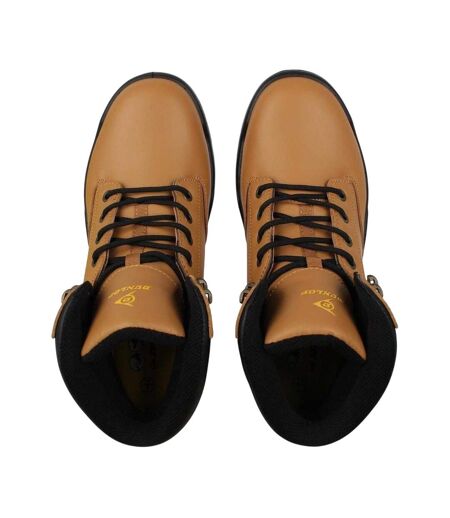 Unisex Adult Dakota Leather Safety Boots Honey Dunlop