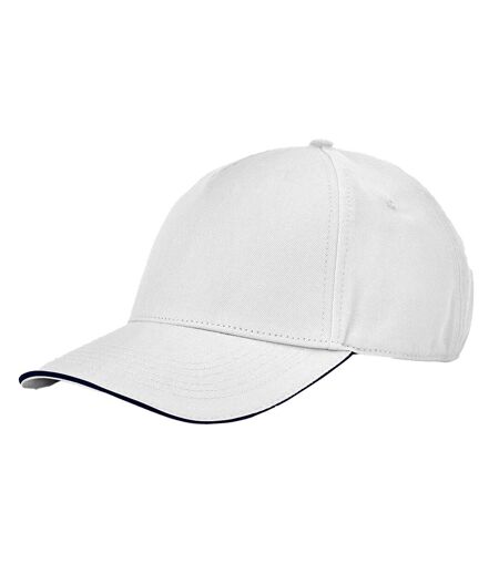 Casquette De Baseball Earthaware Classic Blanc Bleu Marine Français Beechfield