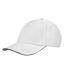 Casquette De Baseball Earthaware Classic Blanc Bleu Marine Français Beechfield-2
