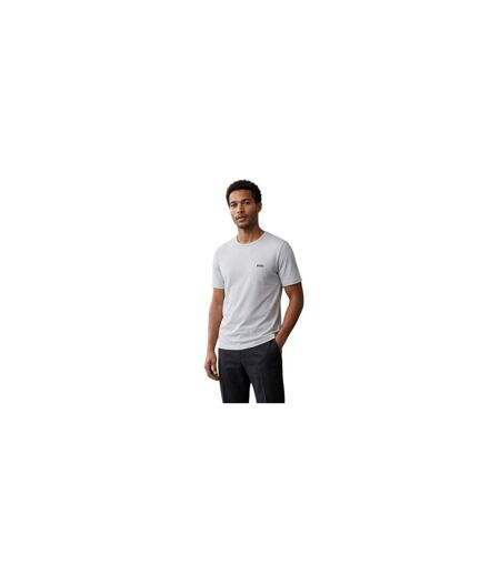 Lot De 3  T-shirts Motif/style Logo Brodé Homme Blanc Marron Noir Boss
