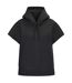 Womens/ladies French Terry Short-sleeved Hoodie Black Native Spirit-1