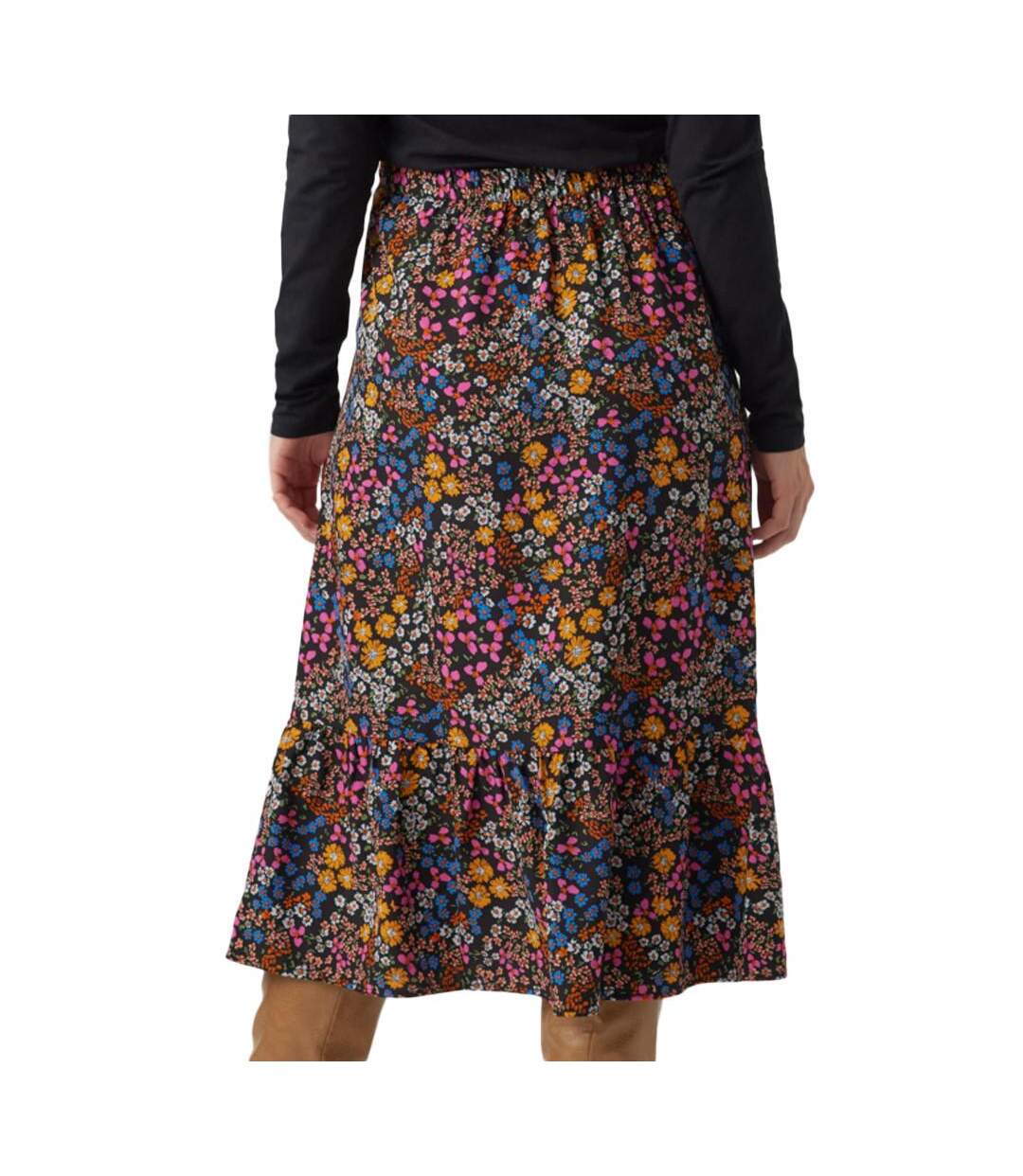 Jupe noire/rose femme mamalicious fina - l-2