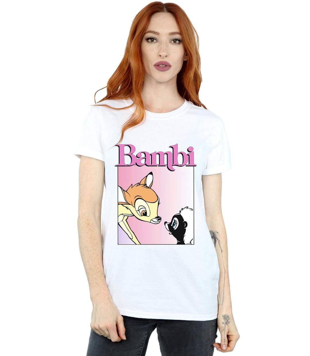 Disney - T-shirt BAMBI NICE TO MEET YOU - Femme (Blanc) - UTBI17220-2