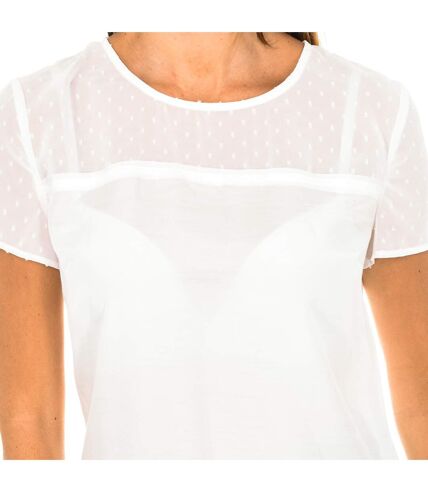 Women's short sleeve round neck blouse 3Y5H45-5NZSZ