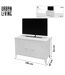 Meuble TV 2 portes Industriel White en métal - Blanc