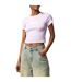 T-shirt Court Femme Violet Pastel Hugo-3