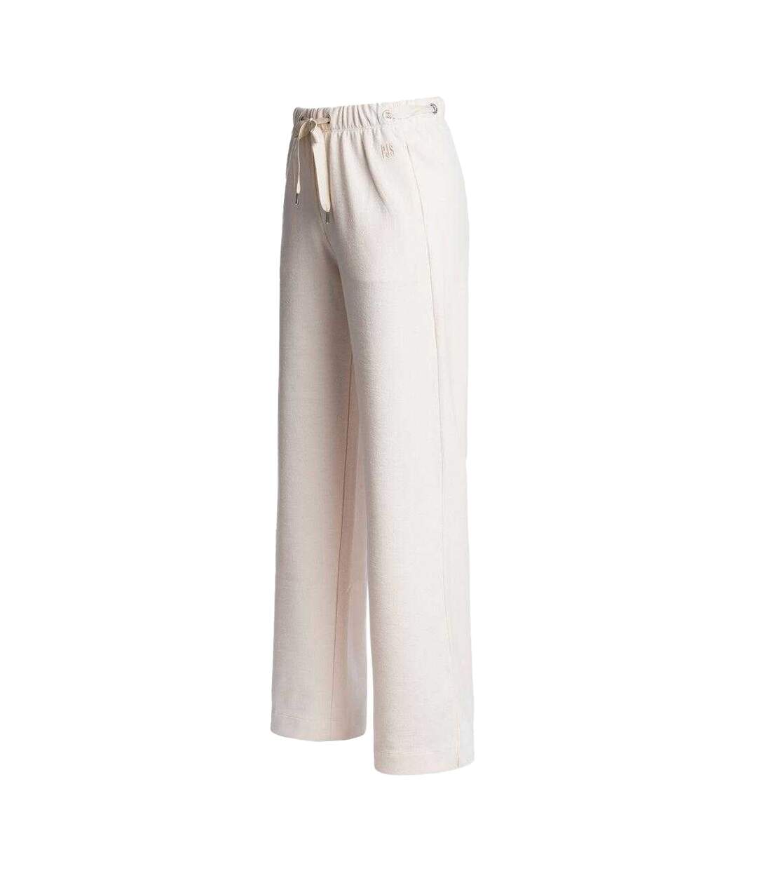 Womens/ladies Bia Moonbeam Wide Leg Trousers Cream Parajumpers-4