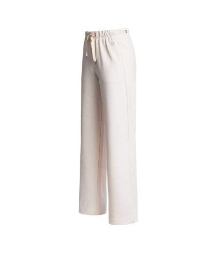 Womens/ladies Bia Moonbeam Wide Leg Trousers Cream Parajumpers
