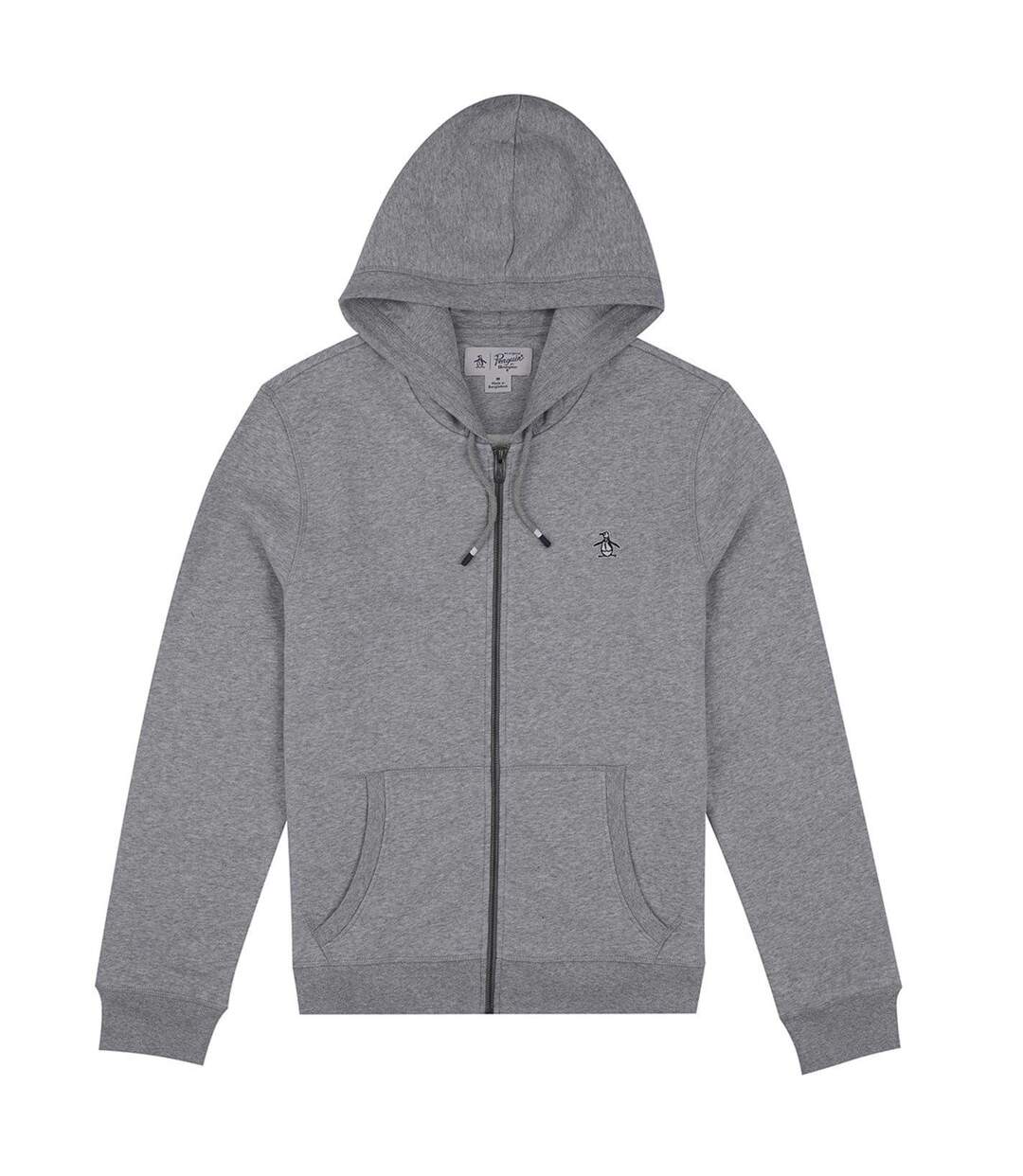 Mens Pete Regular Hoodie Heather Grey Original Penguin-2