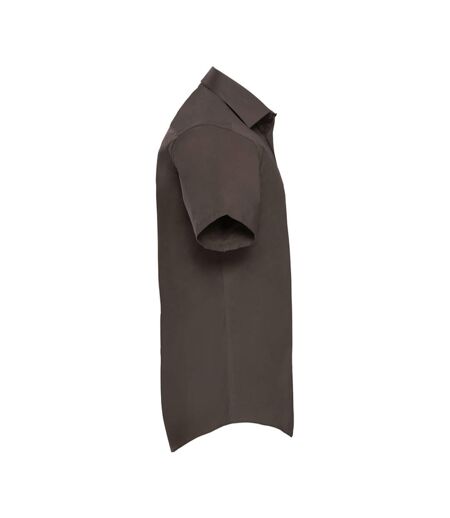 Chemise Manches Courtes Homme Chocolat Russell Collection