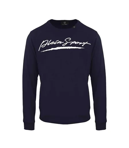 Unisex Adult Signature Logo Sweatshirt Navy Blue Plein Sport