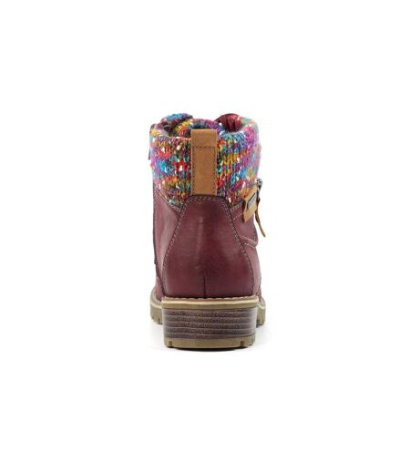 Bottines De Marche Tabasco Femme Bordeaux Lunar
