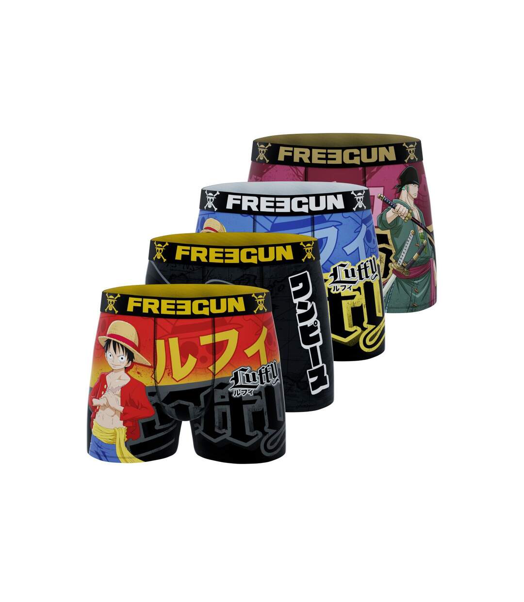 Lot de 4 boxers homme One Piece Freegun-1