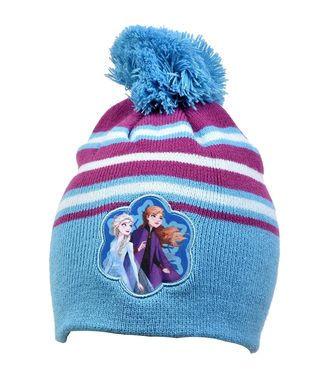 Bonnet fantaisie LICENCE Ultra doux pour Fille 2022-0797 REINE DES NEIGES BLeu