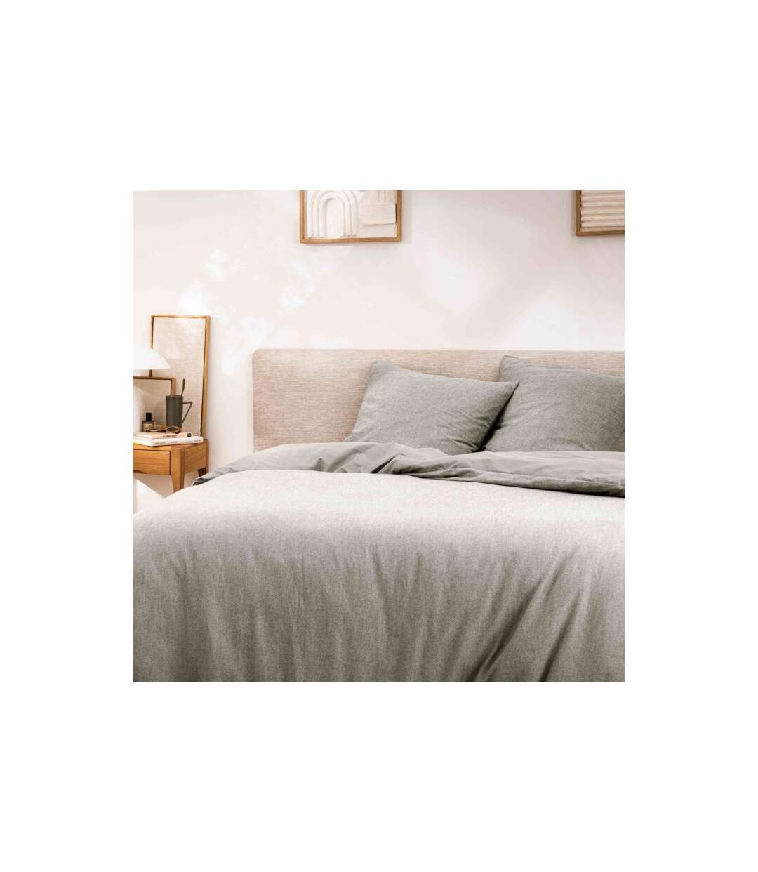 Parure de Lit 3 Pièces Meline 240x220cm Anthracite-3