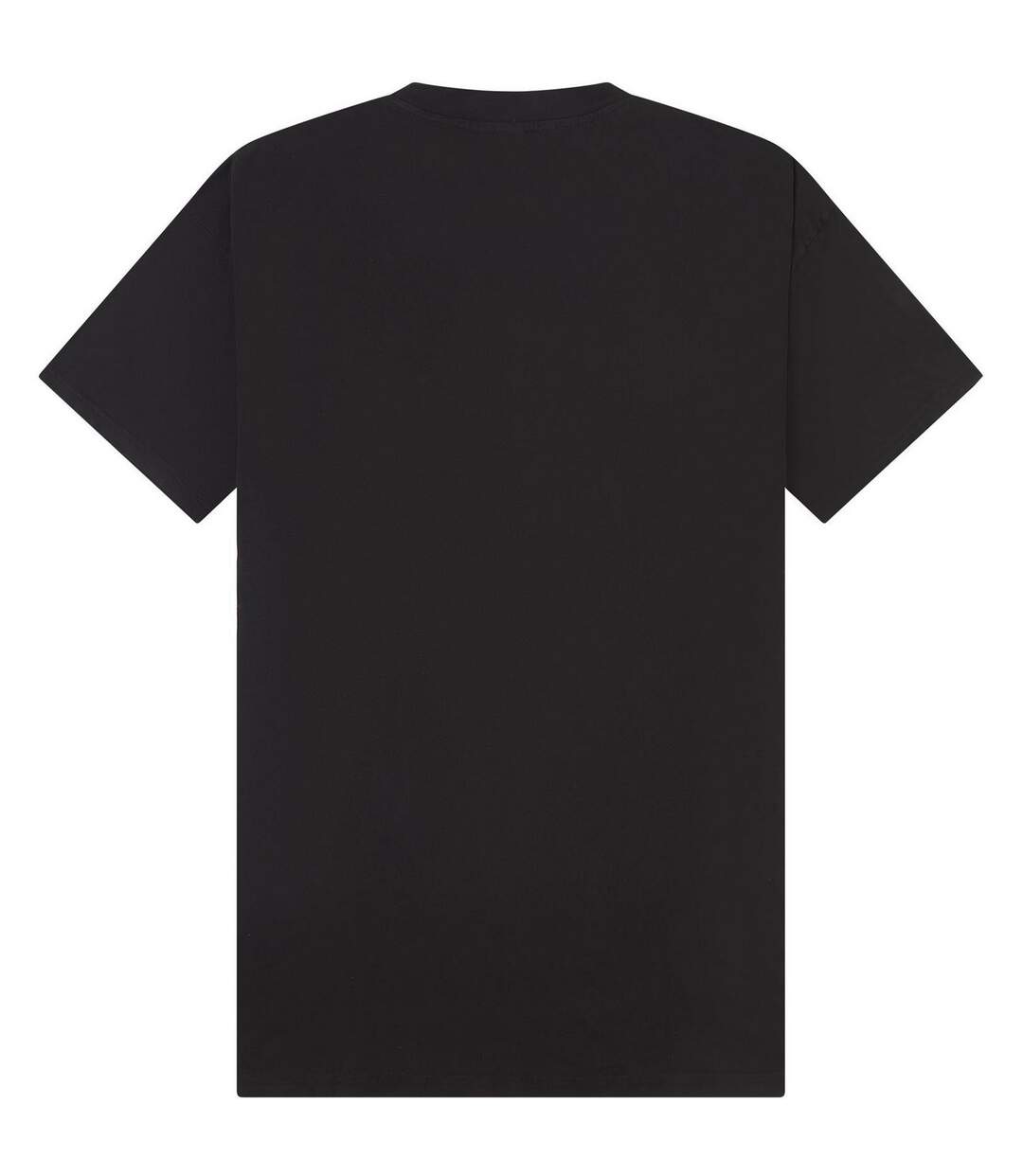 Unisex adult acid wash combed ringspun cotton extended neckline tall oversized t-shirt acid black Casual Classics-2