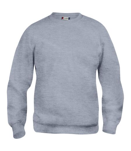 Sweat Basic Adulte Gris Chiné Clique