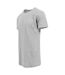 Build Your Brand Mens Shaped Long Short Sleeve T-Shirt (Heather Grey) - UTRW5671
