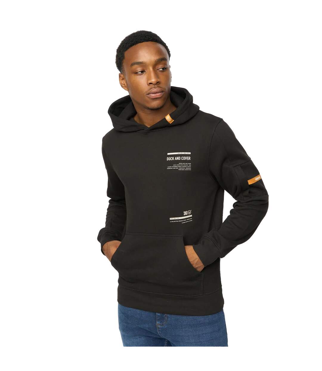 Sweat À Capuche Ambridge Homme Noir Duck And Cover-1