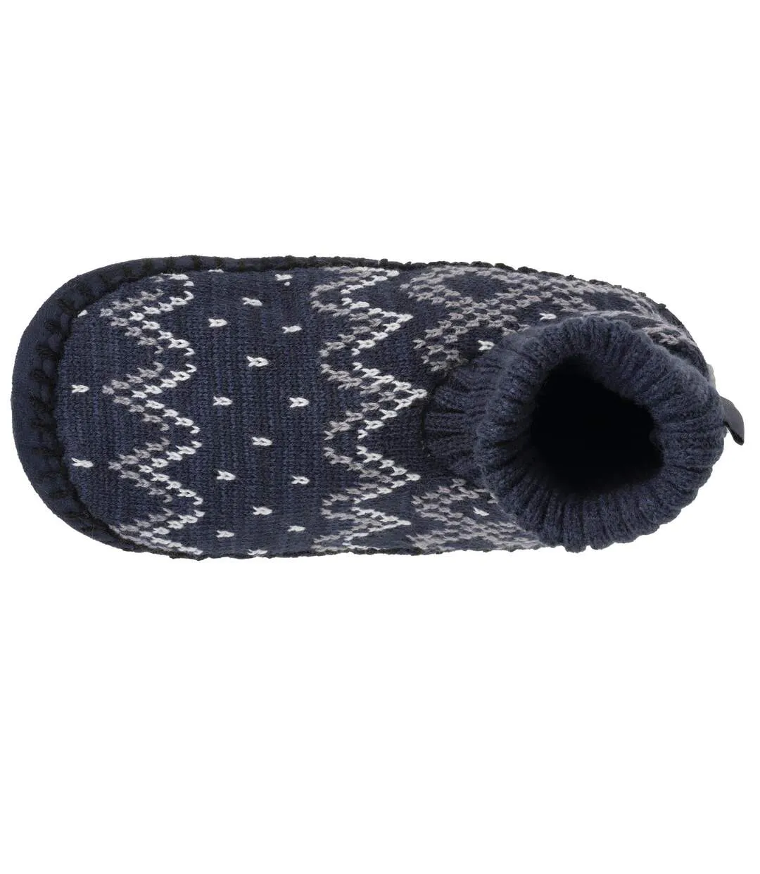 Isotoner Chaussettes d'intérieur homme maille jacquard, picots antidérapants-3