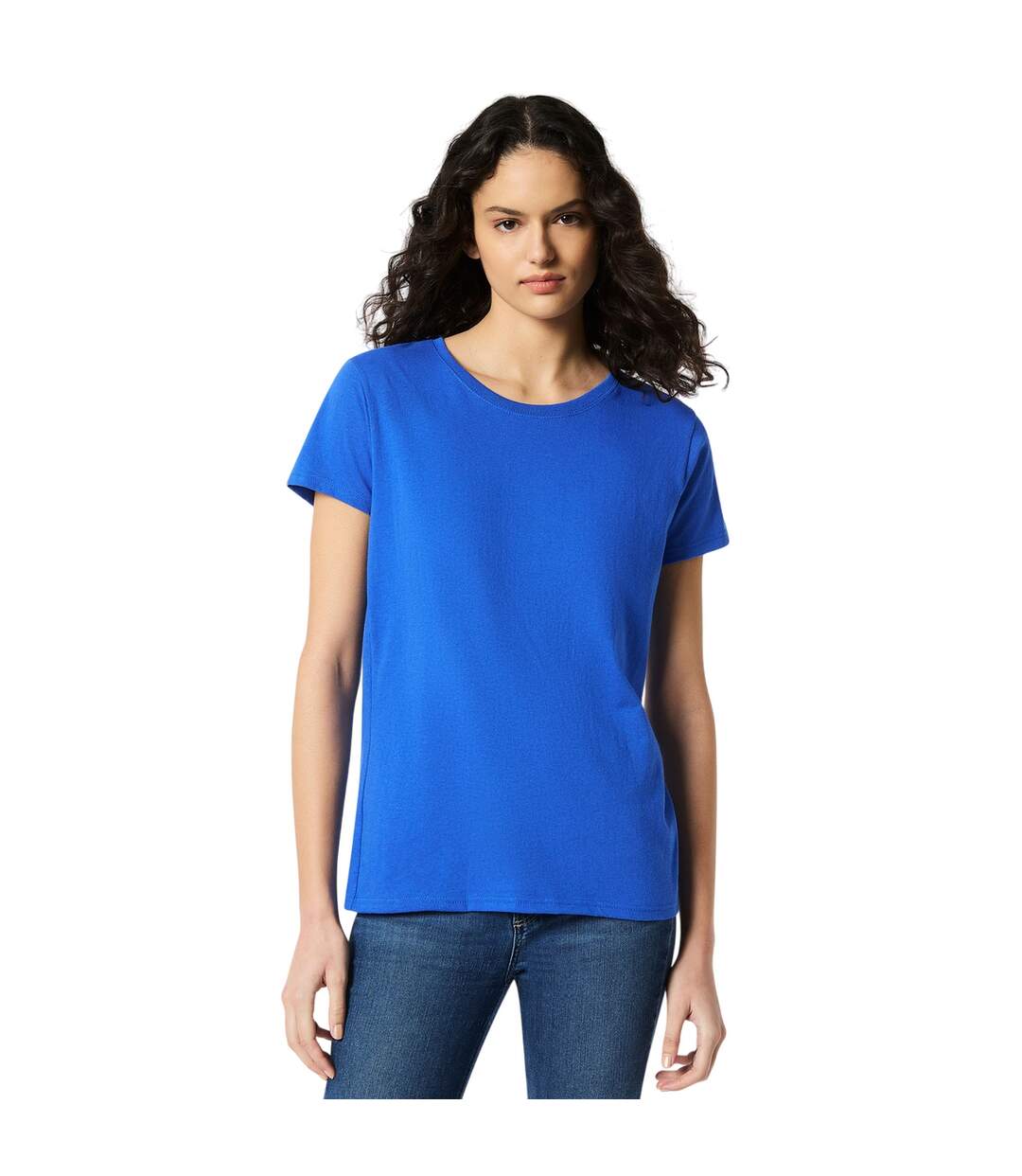 T-shirt Femme Bleu Roi Gildan-1