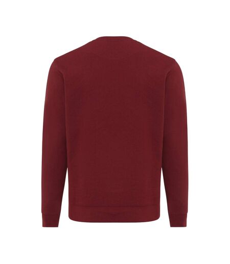 Unisex adult etosha recycled cotton lightweight sweatshirt burgundy Iqoniq