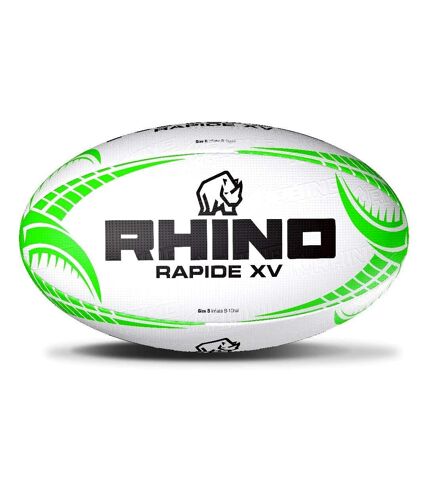 Ballon de rugby rapide taille 5 blanc Rhino