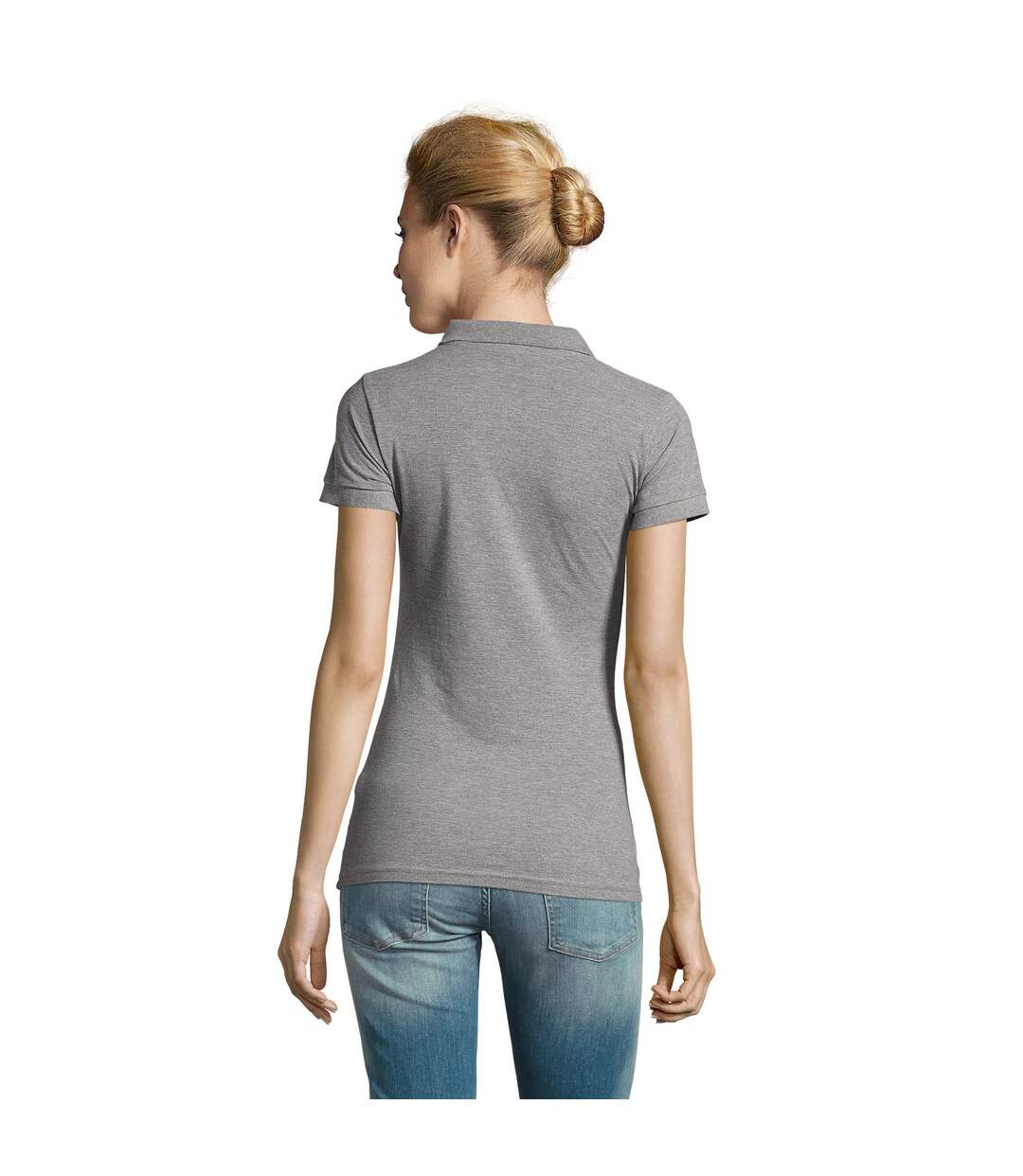 Polo Perfect Femme Gris Chiné SOLS-2